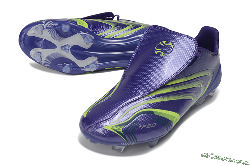 Adidas F50 Elite Tunit FG Firm Ground Soccer Cleats - Purple/Intense Purple/Lucid Lemon 3
