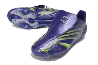 Adidas F50 Elite Tunit FG Firm Ground Soccer Cleats - Purple/Intense Purple/Lucid Lemon