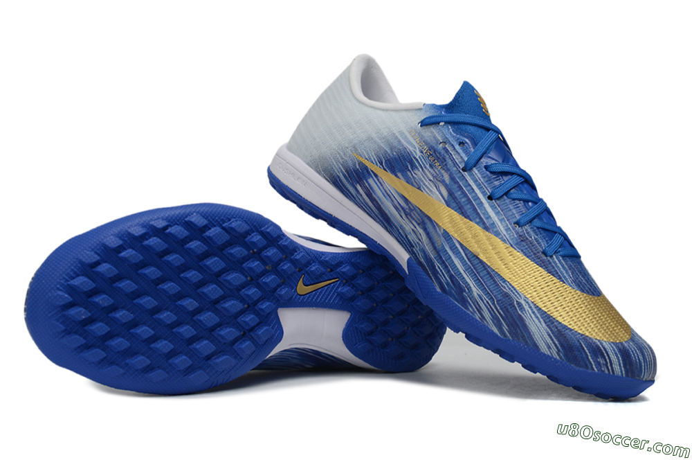 Nike Air Zoom Mercurial Superfly 11 Elite TF Artificial Turf Soccer Shoes - Blue/Royal Blue/Metallic Gold 0