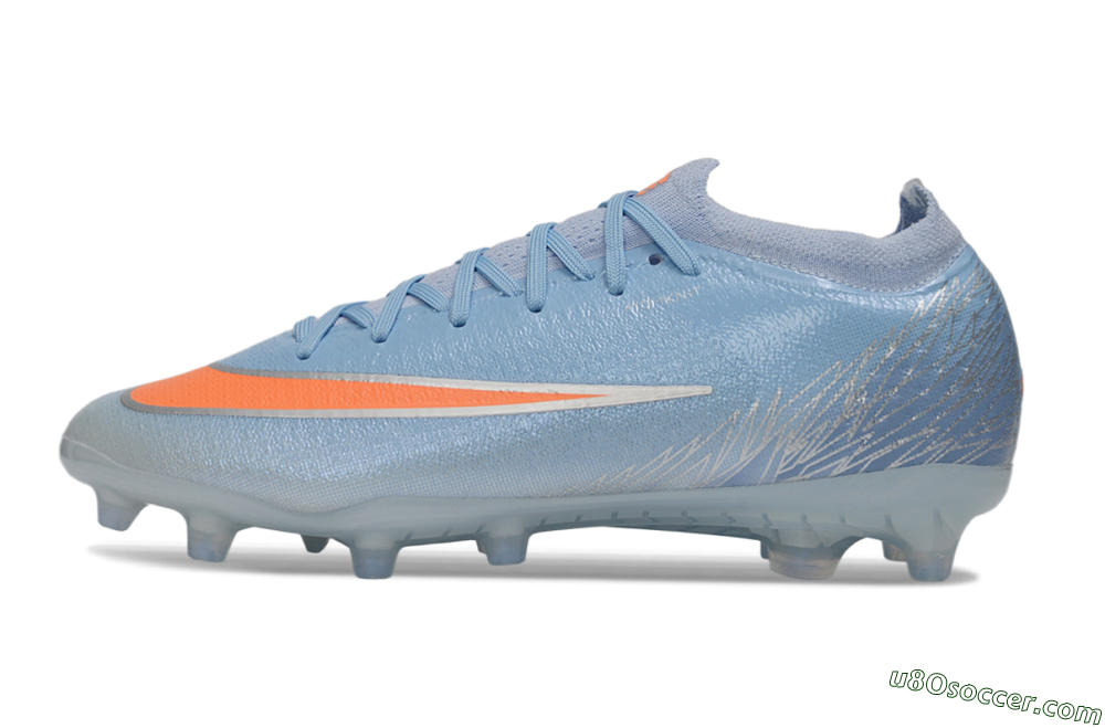 Nike Air Zoom Mercurial Vapor 17 Elite AG Artificial Grass Soccer Cleats - Blue/Baltic Blue/Laser Orange 2