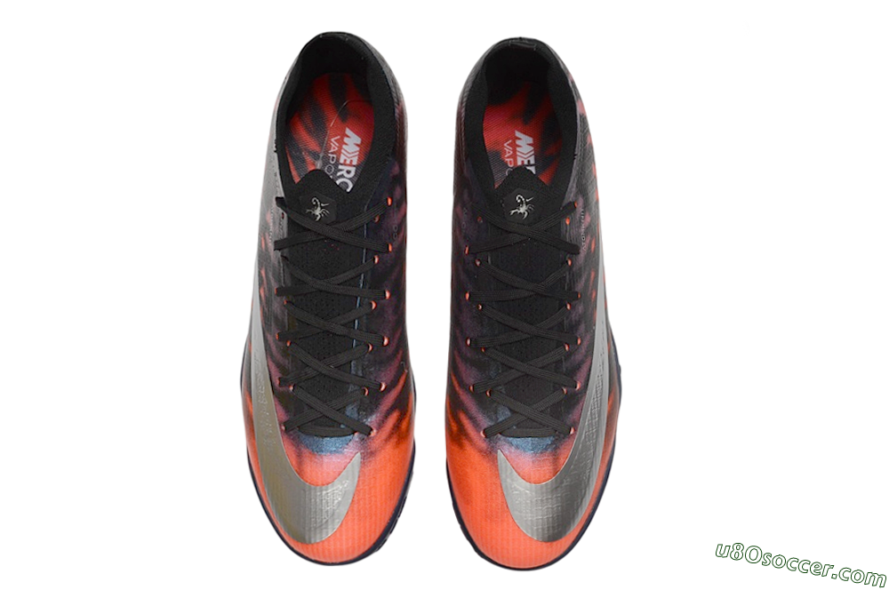 Nike Air Zoom Mercurial Vapor 17 Elite TF Artificial Turf Soccer Shoes - Black/Black/Bright Crimson 4