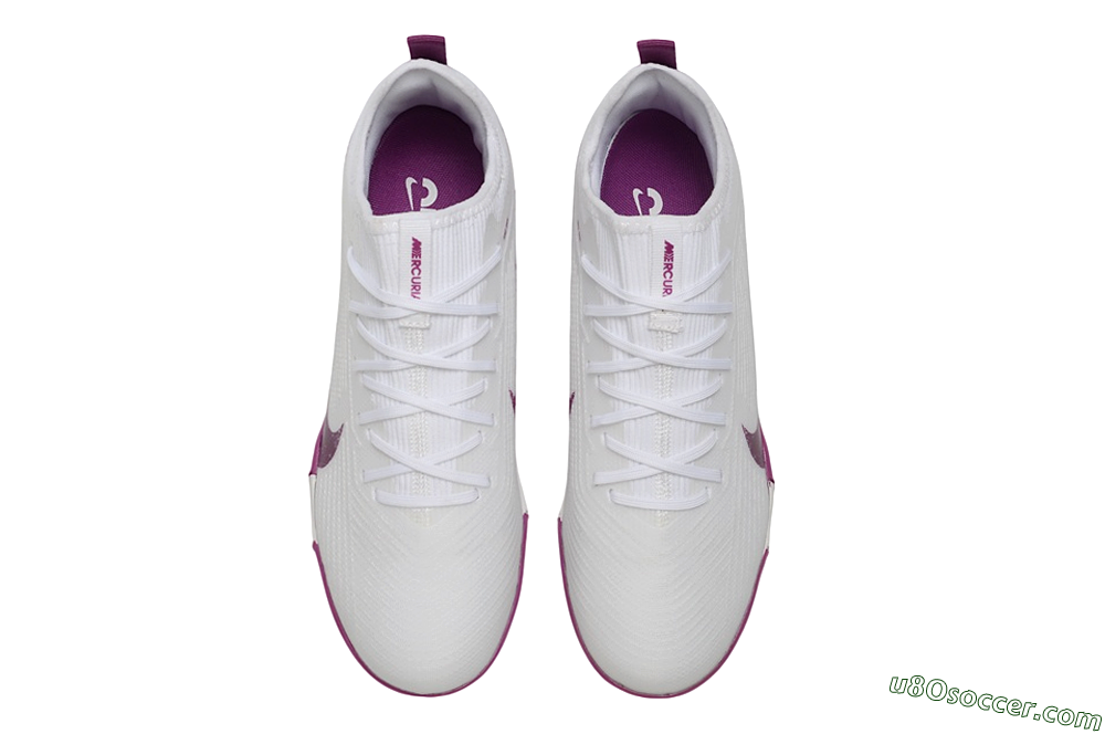 Nike Air Zoom Mercurial Vapor 16 Pro TF Artificial Turf Soccer Shoes - White/White/Berry 4