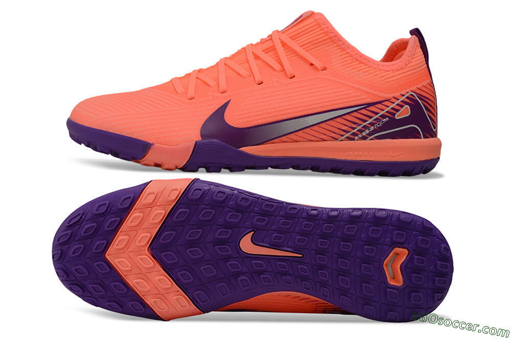 Nike Air Zoom Mercurial Vapor 16 Pro TF Artificial Turf Soccer Shoes - Orange/Sunset Orange/Deep Purple 0