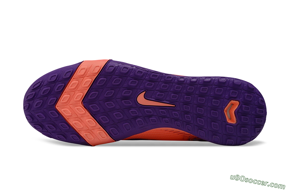 Nike Air Zoom Mercurial Vapor 16 Pro TF Artificial Turf Soccer Shoes - Orange/Sunset Orange/Deep Purple 6