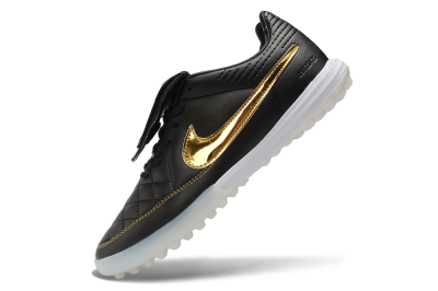 Nike Tiempo Legend SE TF Artificial Turf Soccer Shoes - Black/Black/Metallic Gold