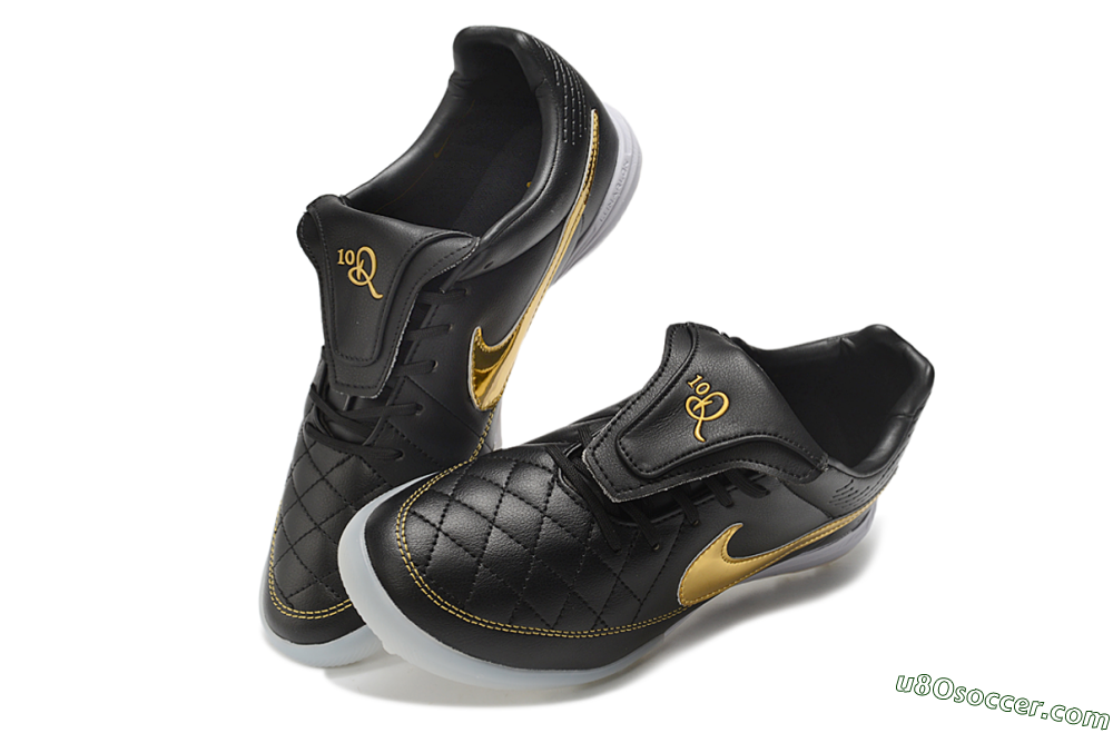 Nike Tiempo Legend SE TF Artificial Turf Soccer Shoes - Black/Black/Metallic Gold 3