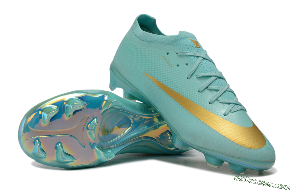 Nike Air Zoom Mercurial Vapor 17 Elite FG Firm Ground Soccer Cleats - Turquoise/Tropical Teal/Metallic Gold 0