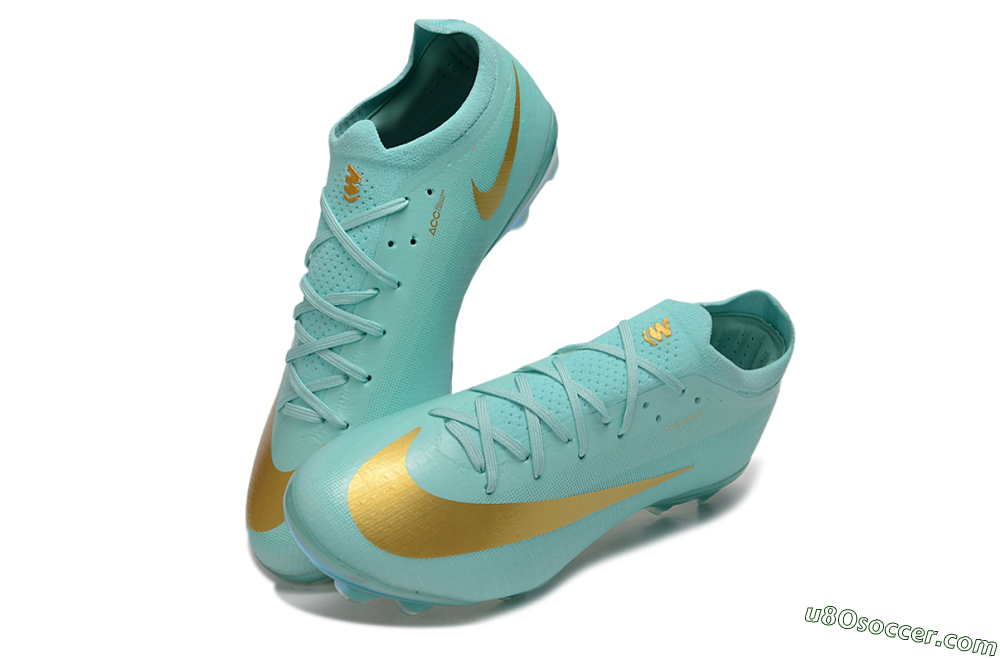 Nike Air Zoom Mercurial Vapor 17 Elite FG Firm Ground Soccer Cleats - Turquoise/Tropical Teal/Metallic Gold 3