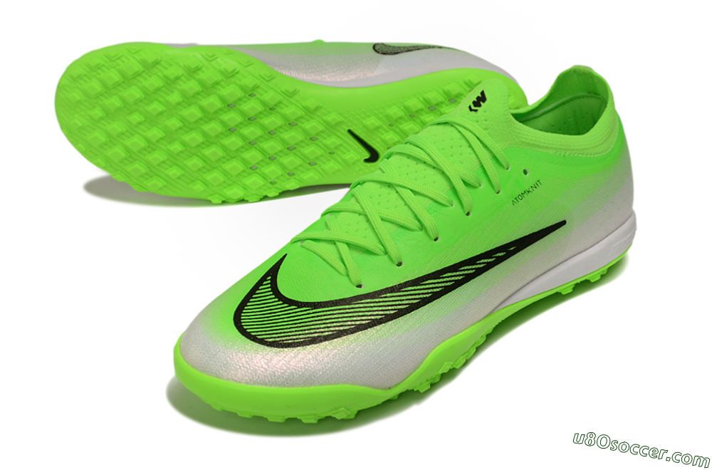 Nike Air Zoom Mercurial Vapor 17 Elite TF Artificial Turf Soccer Shoes - Green/Electric Green/Metallic Silver 3