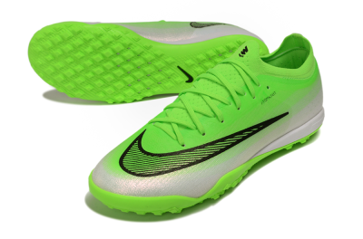 Nike Air Zoom Mercurial Vapor 17 Elite TF Artificial Turf Soccer Shoes - Green/Electric Green/Metallic Silver