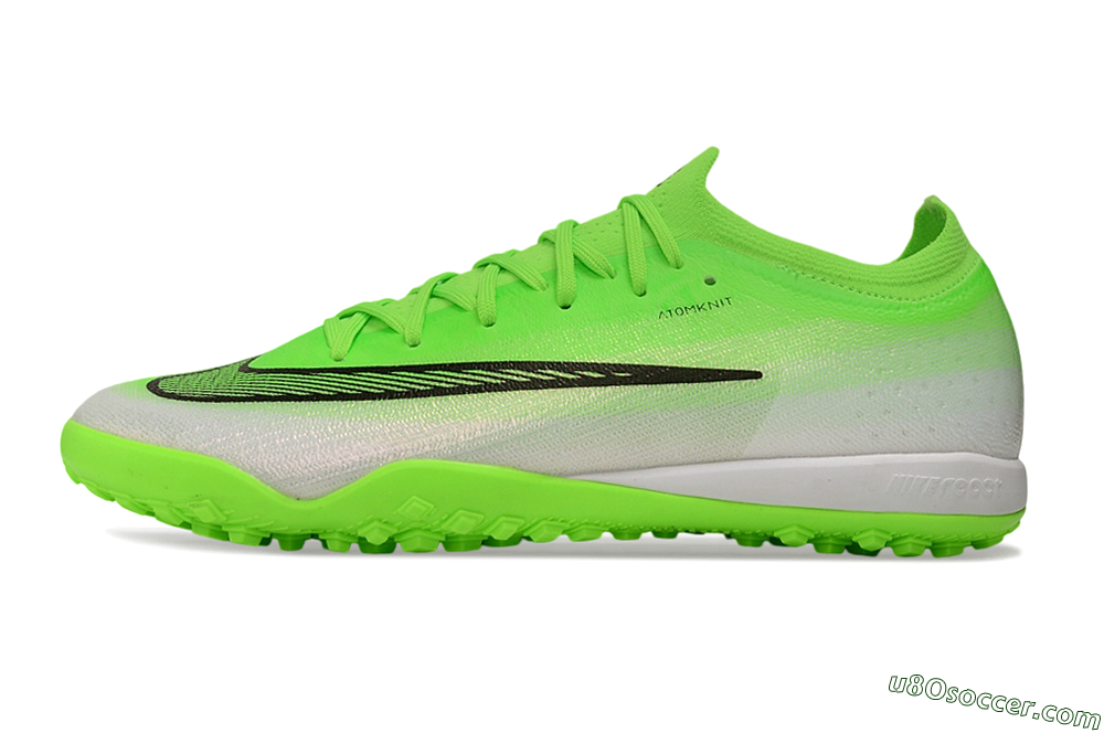 Nike Air Zoom Mercurial Vapor 17 Elite TF Artificial Turf Soccer Shoes - Green/Electric Green/Metallic Silver 2