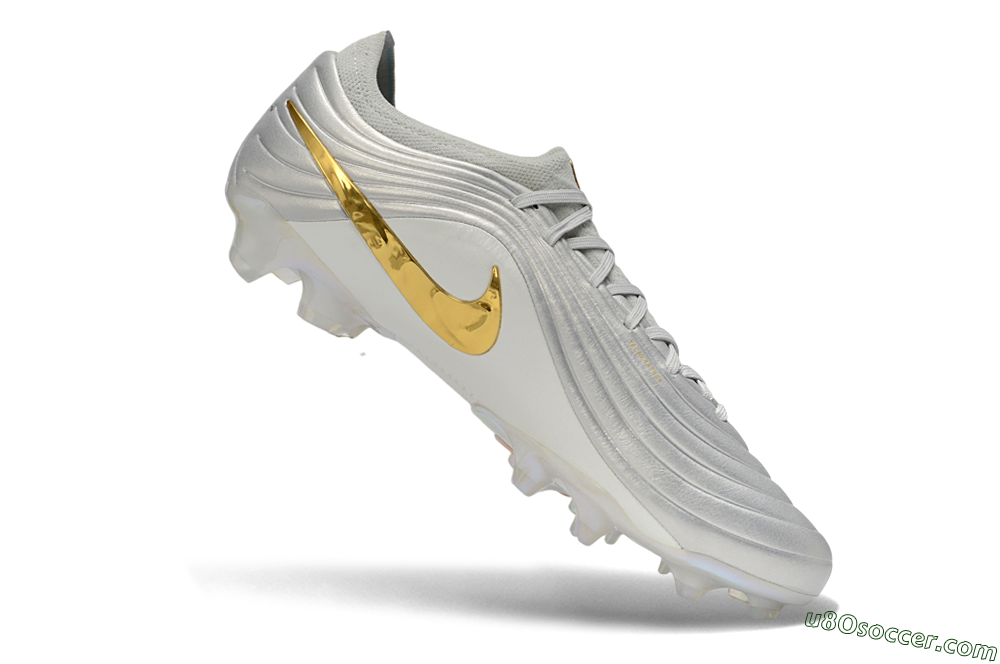 Nike Tiempo Legend 11 Elite FG Firm Ground Soccer Cleats - White/Metallic Silver/Metallic Gold 4