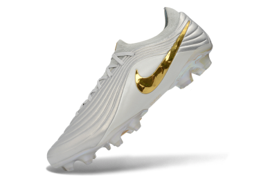 Nike Tiempo Legend 11 Elite FG Firm Ground Soccer Cleats - White/Metallic Silver/Metallic Gold