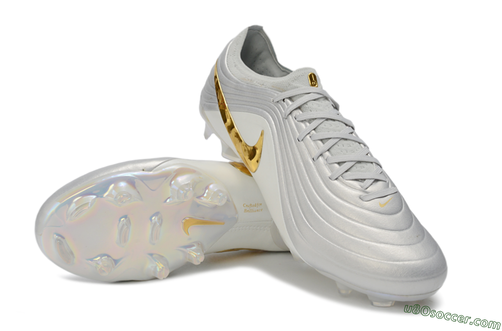 Nike Tiempo Legend 11 Elite FG Firm Ground Soccer Cleats - White/Metallic Silver/Metallic Gold 3