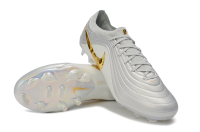 Nike Tiempo Legend 11 Elite FG Firm Ground Soccer Cleats - White/Metallic Silver/Metallic Gold