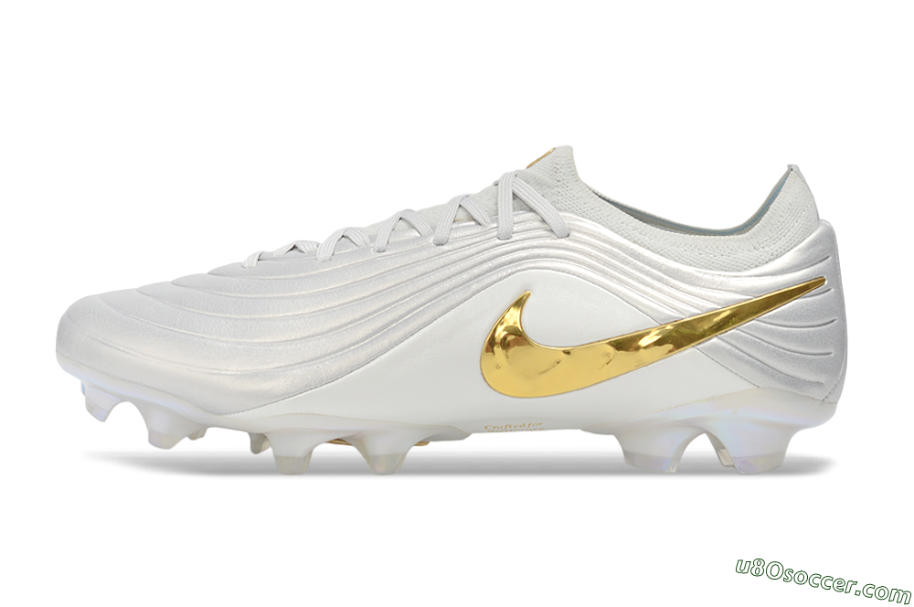 Nike Tiempo Legend 11 Elite FG Firm Ground Soccer Cleats - White/Metallic Silver/Metallic Gold 2