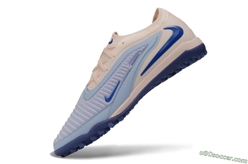 Nike Phantom 6 Elite Low TF Artificial Turf Soccer Shoes - Pink/Barely Grape/Royal Blue 5
