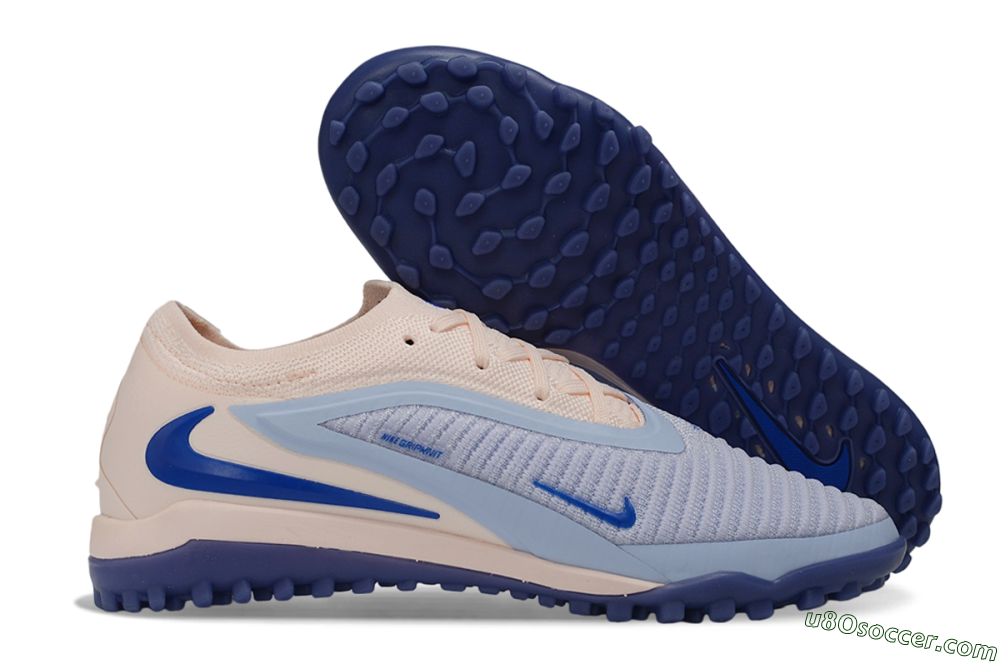 Nike Phantom 6 Elite Low TF Artificial Turf Soccer Shoes - Pink/Barely Grape/Royal Blue 1