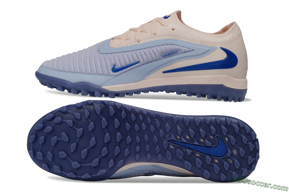 Nike Phantom 6 Elite Low TF Artificial Turf Soccer Shoes - Pink/Barely Grape/Royal Blue 0
