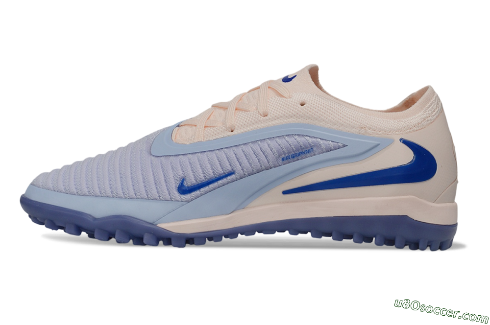 Nike Phantom 6 Elite Low TF Artificial Turf Soccer Shoes - Pink/Barely Grape/Royal Blue 2