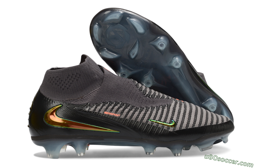 Nike Phantom 6 Elite High FG Firm Ground Soccer Cleats - Black/Anthracite/Metallic Copper 1