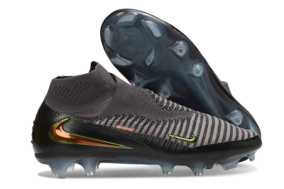 Nike Phantom 6 Elite High FG Firm Ground Soccer Cleats - Black/Anthracite/Metallic Copper