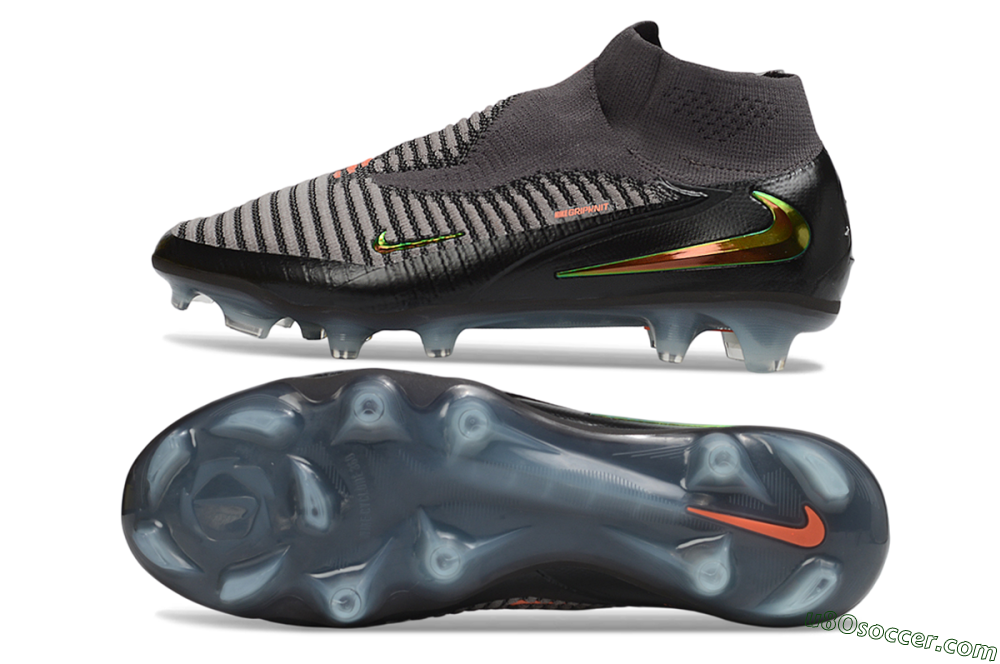 Nike Phantom 6 Elite High FG Firm Ground Soccer Cleats - Black/Anthracite/Metallic Copper 0