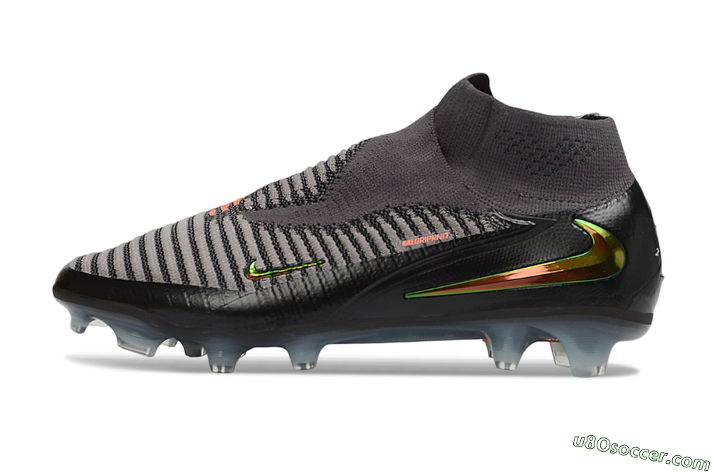 Nike Phantom 6 Elite High FG Firm Ground Soccer Cleats - Black/Anthracite/Metallic Copper 2