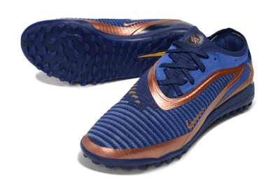 Nike Phantom 6 Elite Low TF Artificial Turf Soccer Shoes - Blue/Midnight Navy/Metallic Copper