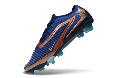 Nike Phantom 6 Elite Low FG Firm Ground Soccer Cleats - Blue/Midnight Navy/Metallic Copper