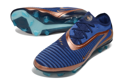 Nike Phantom 6 Elite Low FG Firm Ground Soccer Cleats - Blue/Midnight Navy/Metallic Copper