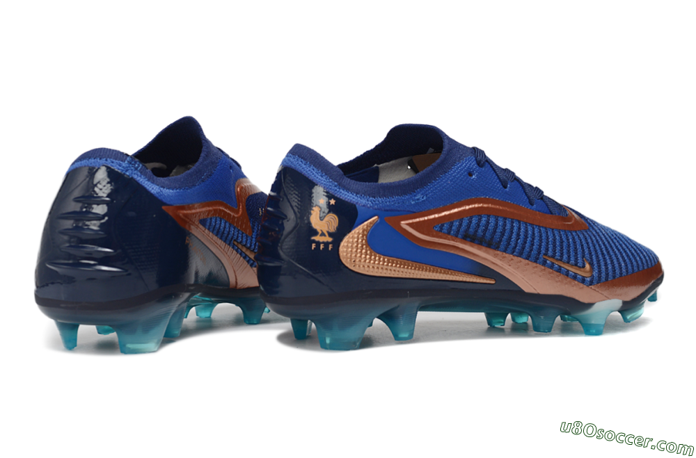 Nike Phantom 6 Elite Low FG Firm Ground Soccer Cleats - Blue/Midnight Navy/Metallic Copper 6