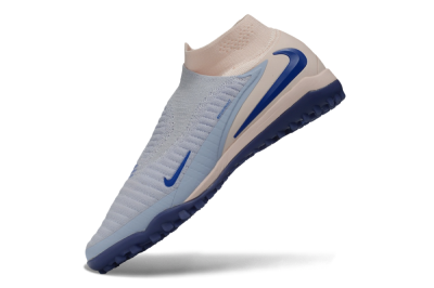 Nike Phantom 6 Elite High TF Artificial Turf Soccer Shoes - Blue/Baltic Blue/Barely Peach