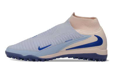 Nike Phantom 6 Elite High TF Artificial Turf Soccer Shoes - Blue/Baltic Blue/Barely Peach