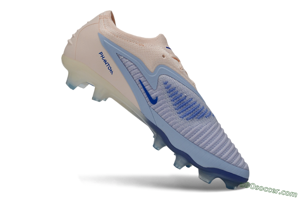 Nike Phantom 6 Elite Low FG Firm Ground Soccer Cleats - Blue/Barely Grape/Barely Peach 4