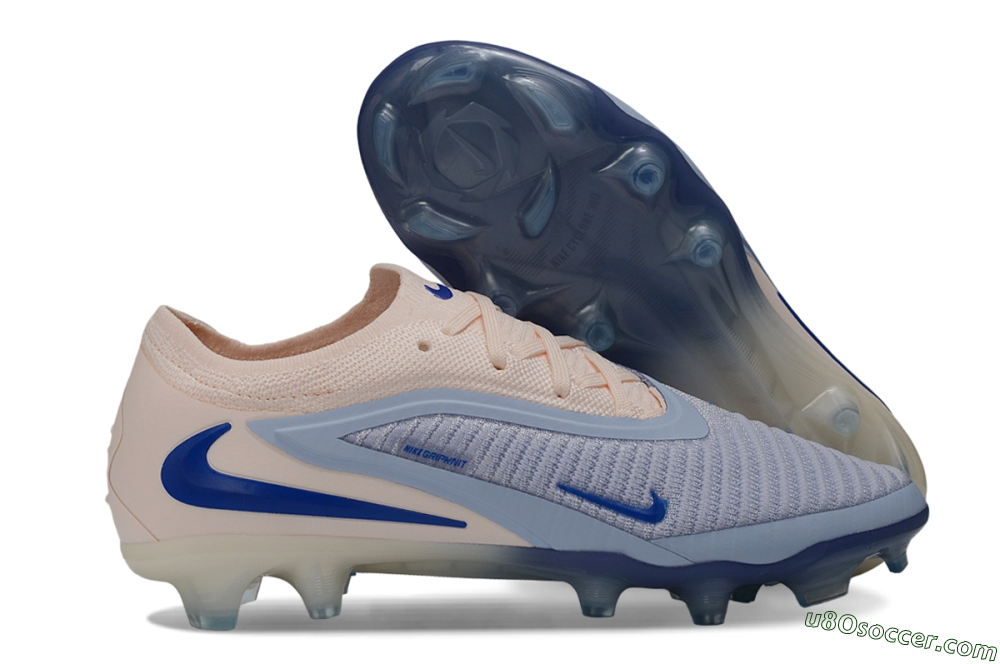 Nike Phantom 6 Elite Low FG Firm Ground Soccer Cleats - Blue/Barely Grape/Barely Peach 1