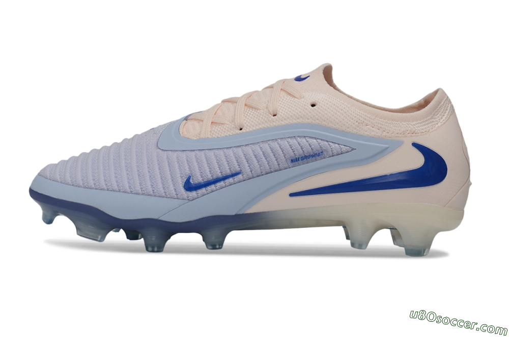 Nike Phantom 6 Elite Low FG Firm Ground Soccer Cleats - Blue/Barely Grape/Barely Peach 2