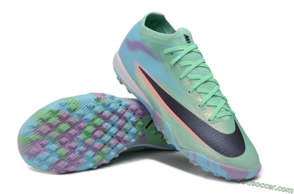 Nike Air Zoom Mercurial Vapor 17 Elite TF Artificial Turf Soccer Shoes - Green/Mint Foam/Baltic Blue 3