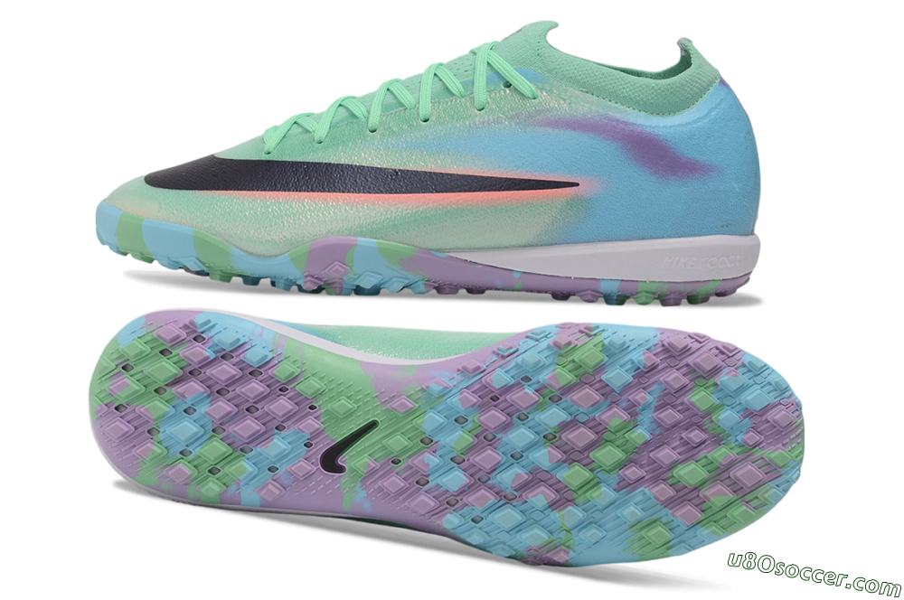 Nike Air Zoom Mercurial Vapor 17 Elite TF Artificial Turf Soccer Shoes - Green/Mint Foam/Baltic Blue 0