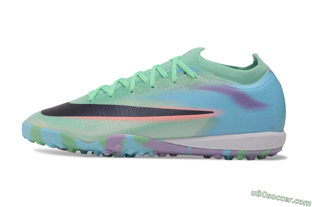 Nike Air Zoom Mercurial Vapor 17 Elite TF Artificial Turf Soccer Shoes - Green/Mint Foam/Baltic Blue 2