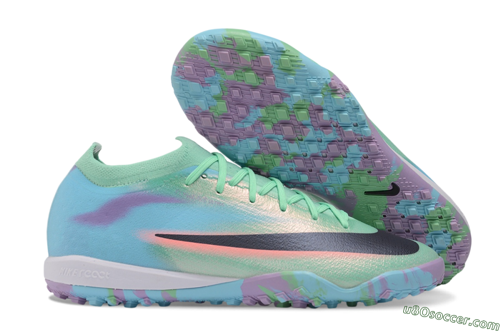Nike Air Zoom Mercurial Vapor 17 Elite TF Artificial Turf Soccer Shoes - Green/Mint Foam/Baltic Blue 1