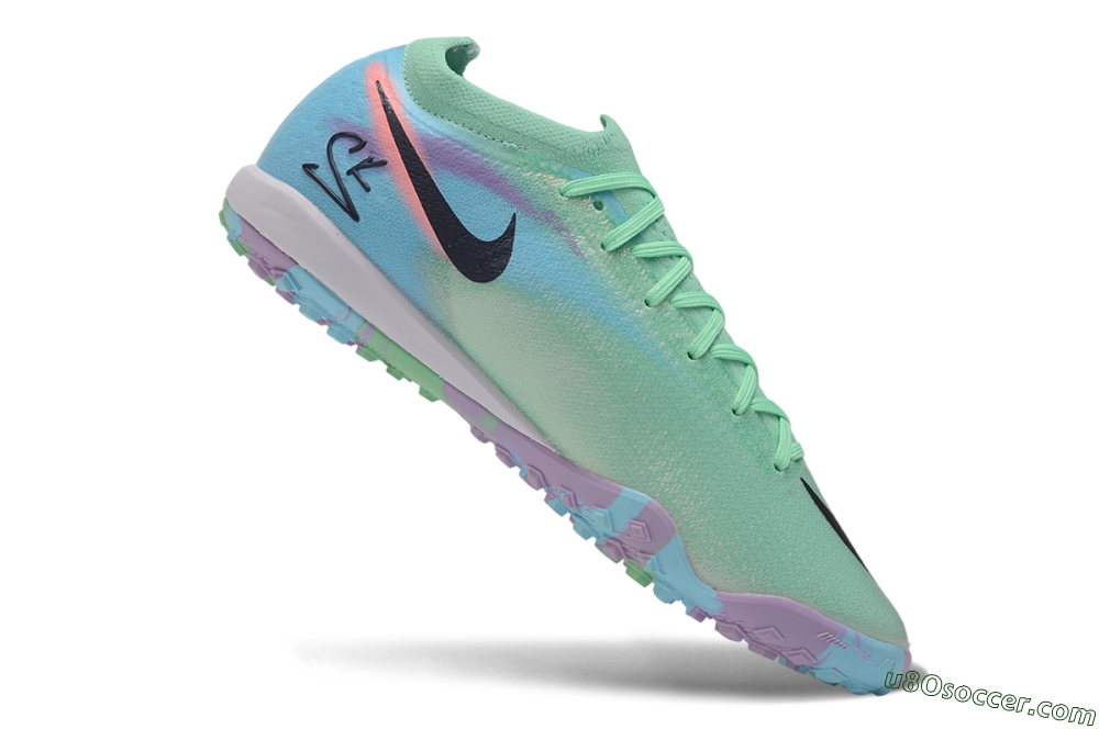 Nike Air Zoom Mercurial Vapor 17 Elite TF Artificial Turf Soccer Shoes - Green/Mint Foam/Baltic Blue 4