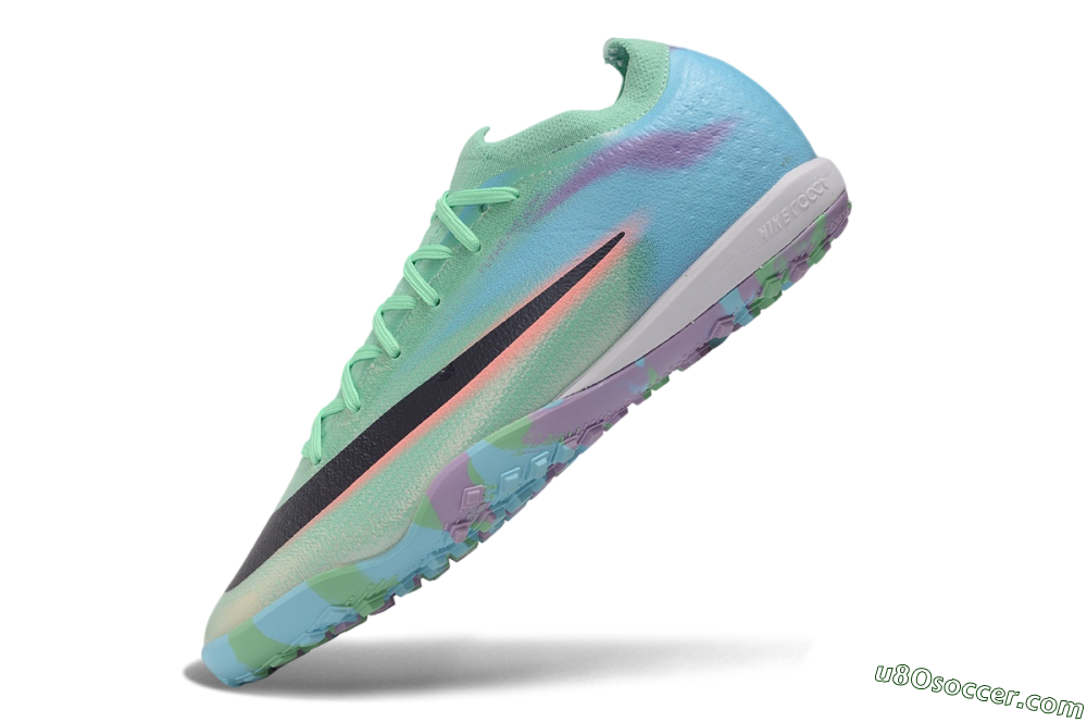 Nike Air Zoom Mercurial Vapor 17 Elite TF Artificial Turf Soccer Shoes - Green/Mint Foam/Baltic Blue 5