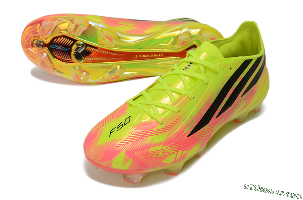Adidas F50 Hyperfast Elite FG Firm Ground Soccer Cleats - Yellow/Solar Yellow/Black 3