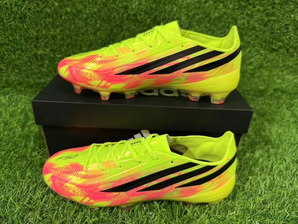 Adidas F50 Hyperfast Elite FG Firm Ground Soccer Cleats - Yellow/Solar Yellow/Black