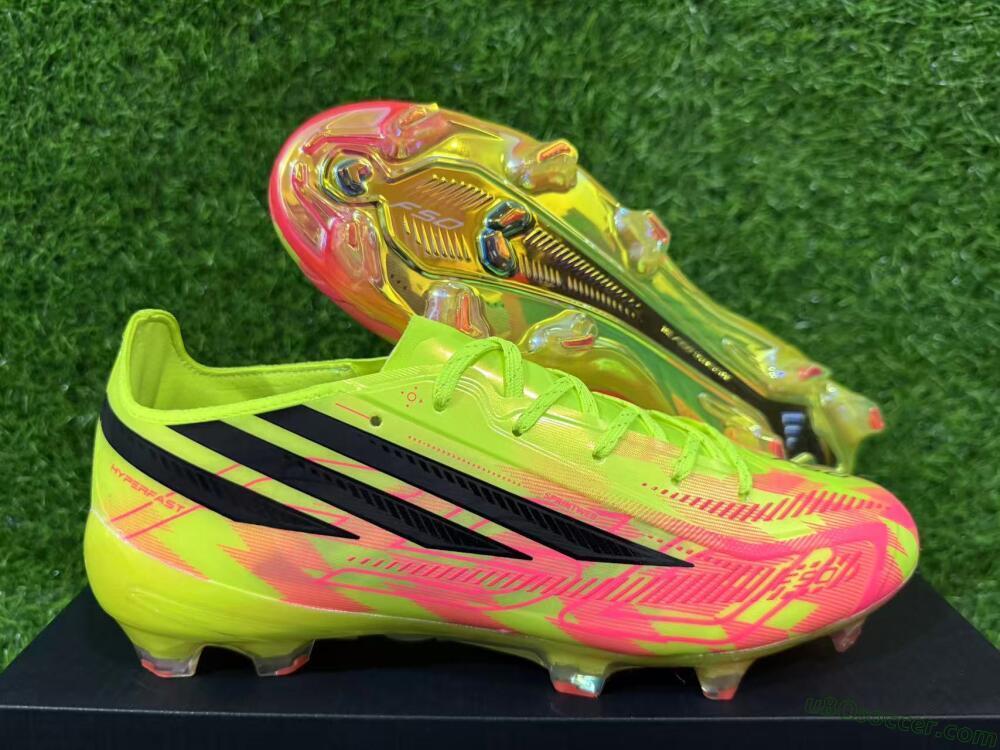 Adidas F50 Hyperfast Elite FG Firm Ground Soccer Cleats - Yellow/Solar Yellow/Black