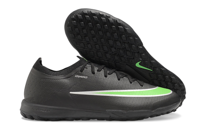 Nike Air Zoom Mercurial Vapor 17 Elite TF Artificial Turf Soccer Shoes - Black/Black/Electric Green