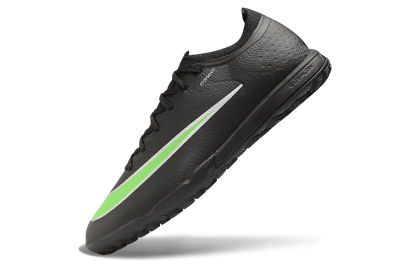 Nike Air Zoom Mercurial Vapor 17 Elite TF Artificial Turf Soccer Shoes - Black/Black/Electric Green