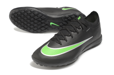 Nike Air Zoom Mercurial Vapor 17 Elite TF Artificial Turf Soccer Shoes - Black/Black/Electric Green