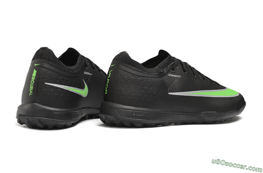 Nike Air Zoom Mercurial Vapor 17 Elite TF Artificial Turf Soccer Shoes - Black/Black/Electric Green 6